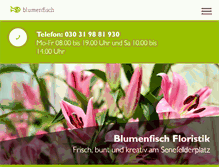 Tablet Screenshot of blumenfisch-floristik.de